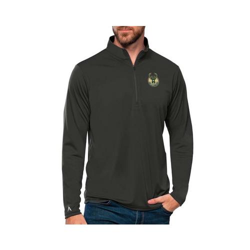 Antigua Milwaukee Bucks Brushed Metallic Tribute Long Sleeve 1/4 Zip - Primary Image