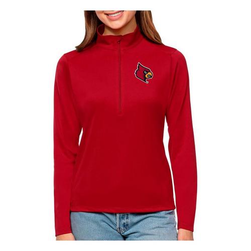 Antigua Women's Louisville Cardinals Tribute Long Sleeve 1/4 Zip - Primary Image