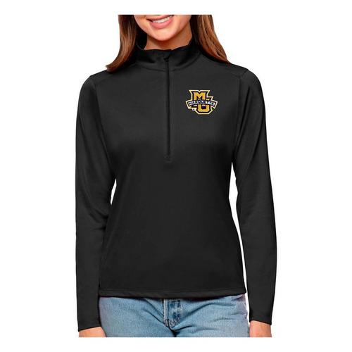 Antigua Women's Marquette Golden Eagles Tribute Long Sleeve 1/4 Zip - Primary Image