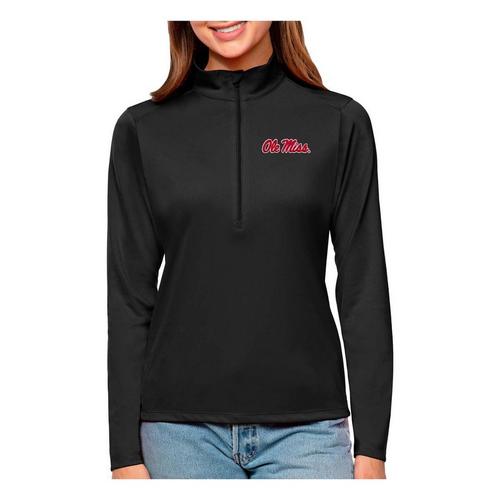 Antigua Women's Mississippi Rebels Tribute Long Sleeve 1/4 Zip - Primary Image