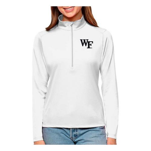 Antigua Women's Wake Forest Deacons Tribute Long Sleeve 1/4 Zip - Primary Image