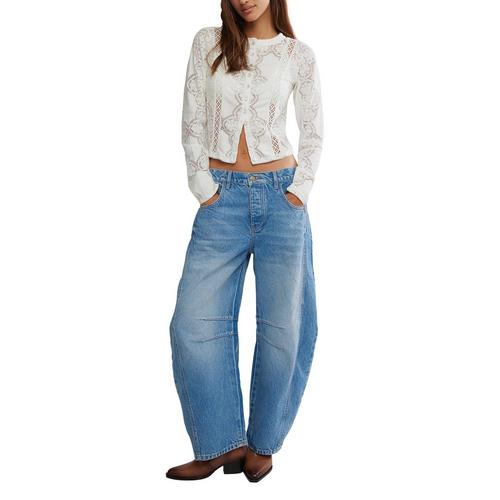 Women's Free People Good Luck Relaxed Fit Barrel Jeans - Primary Image