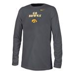 Nike Kids' Iowa Hawkeyes Verb Legend Long Sleeve T-Shirt - Thumbnail 1 of 2
