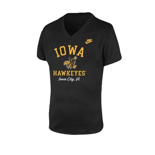 Nike Kids' Girls' Iowa Hawkeyes Legend T-Shirt - Primary Image