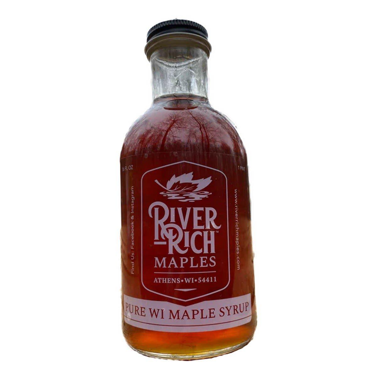 River Rich Maples Pure WI Maple Syrup 16oz Bottle - River Rich Maples