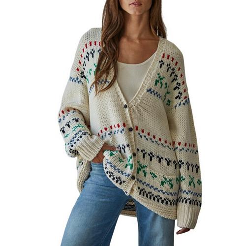 Women's By Together Fairisle V-Neck Cardigan - Primary Image