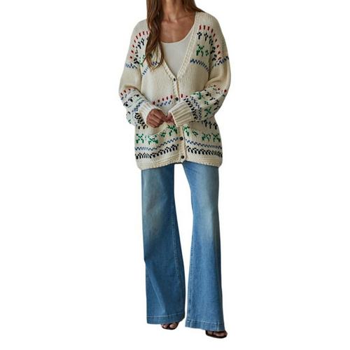 Women's By Together Fairisle V-Neck Cardigan - Primary Image