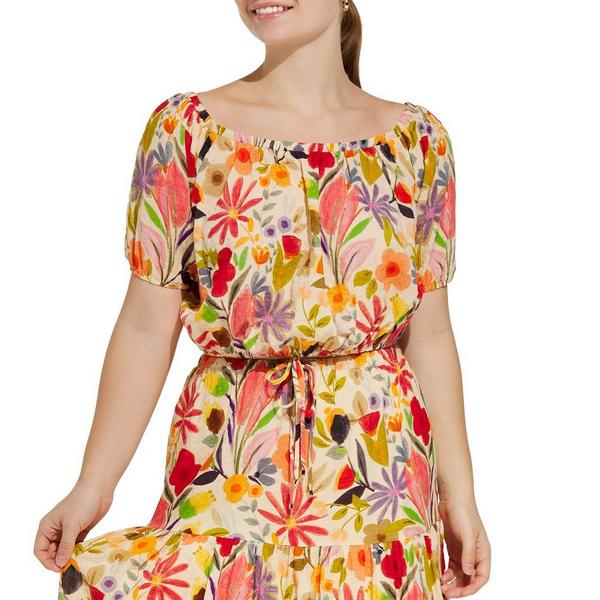 Women's By Together Floral Print Shirt Large Multi