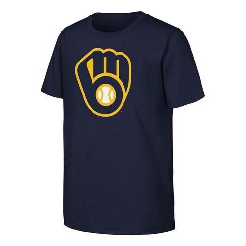 Genuine Stuff Kids' Milwaukee Brewers Primary Logo T-Shirt - Primary Image