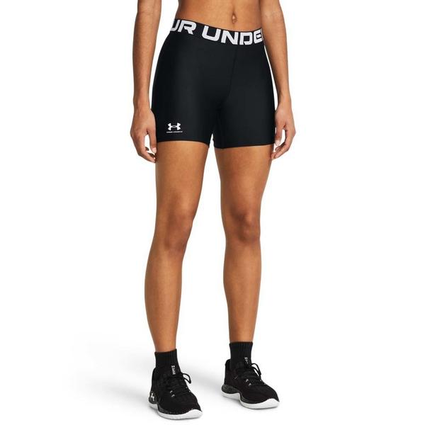 Women's Under Armour HeatGear Middy Shorts XLarge Black/White