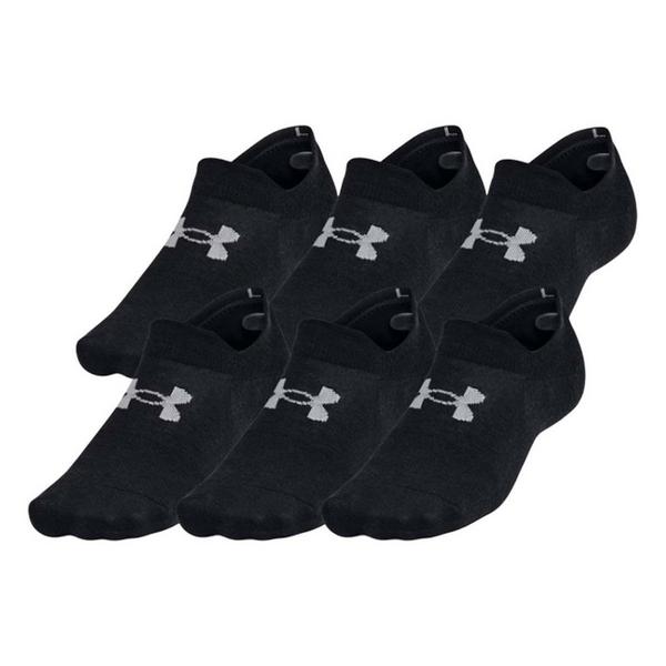 Women's Under Armour Essential Ultra No Show Socks Medium Black 6 Pack