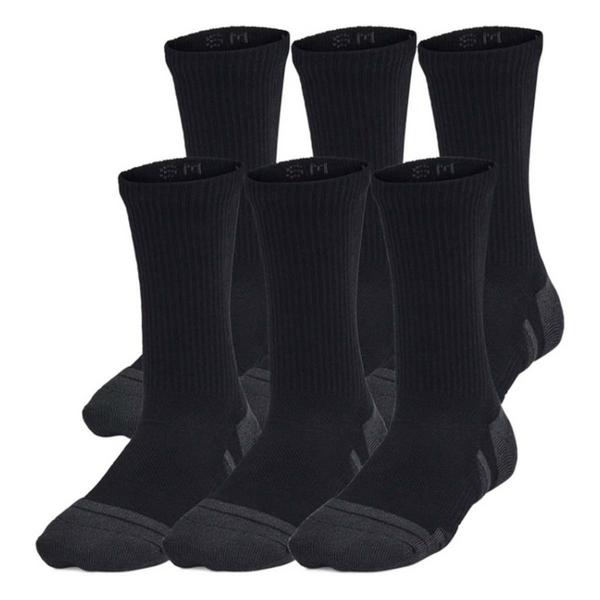 Kids' Under Armour Performance Tech Crew Socks Small Black/Jet Grey 6 Pack