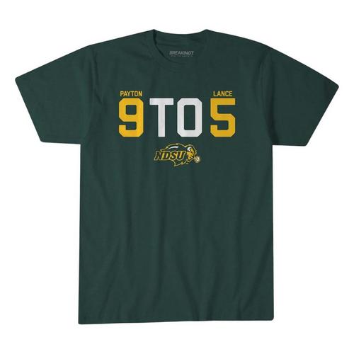 BreakingT North Dakota State Bison 9 To 5 Payton to Lance T-Shirt - Primary Image