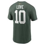 Nike Green Bay Packers Jordon Love #10 Name & Number T-Shirt - Thumbnail 1 of 2