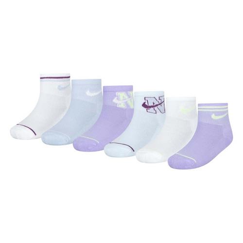 Youth Girls' Nike Prep In Your Step 6 Pack Quarter Socks - Primary Image