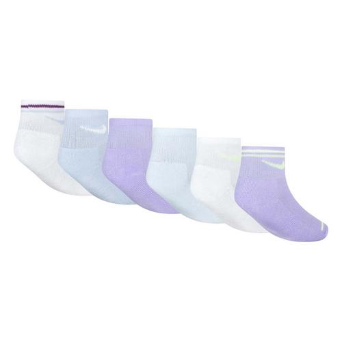 Youth Girls' Nike Prep In Your Step 6 Pack Quarter Socks - Primary Image