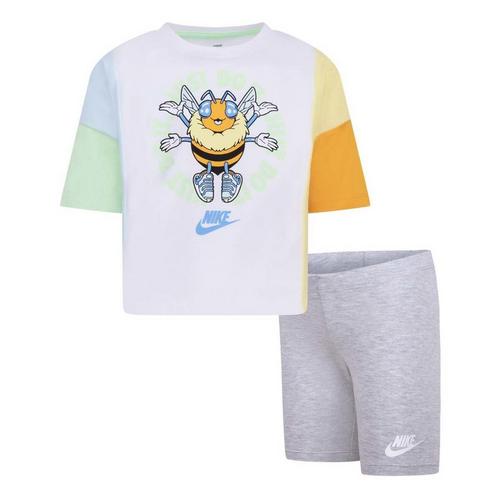 Girls' Nike Busy Bee T-Shirt and Shorts Set - Primary Image