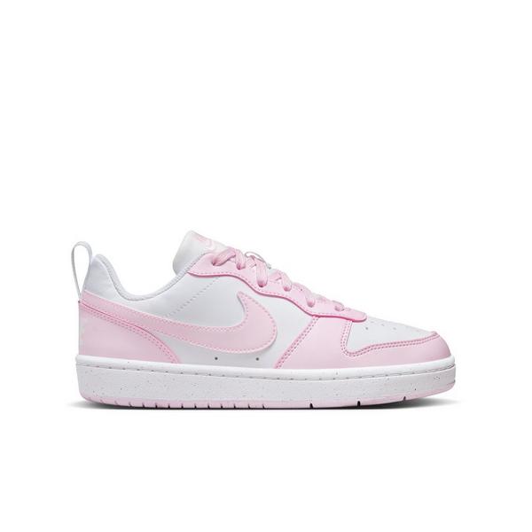 Kids' Nike Court Borough Low Recraft Sneakers Big 5 Regular White/Pink Foam