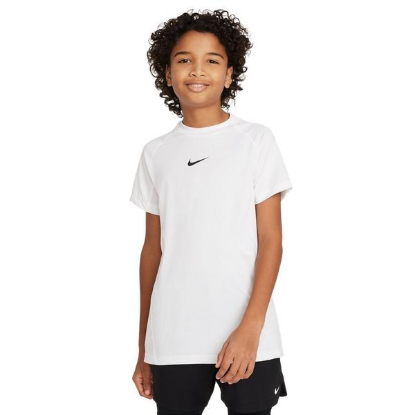 Boys' Nike Pro Dri-FIT Swoosh T-Shirt XSmall White/Black