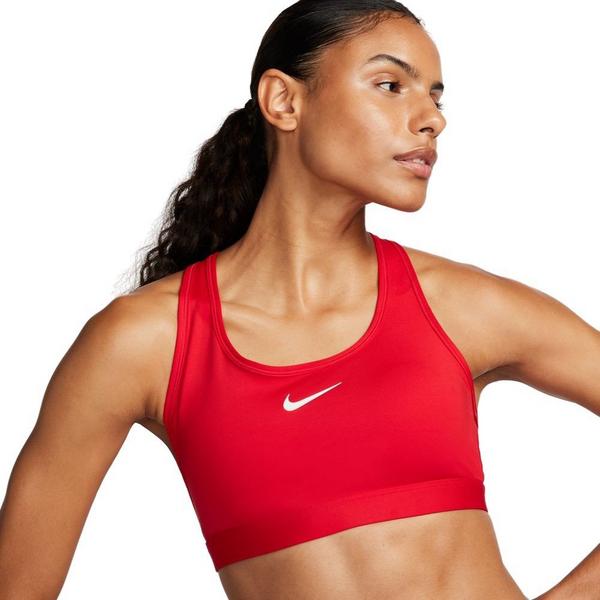 Women's Nike Running Swoosh Medium Support Sports Bra XSmall University Red/White