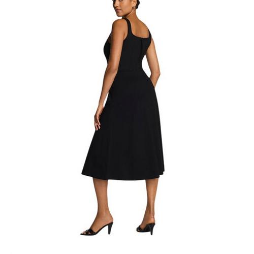 Women's Spanx SPANXshape Ponte Fit and Flare Square Neck Midi Dress