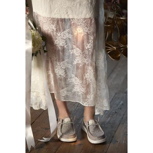 Women's HEYDUDE Wendy Metallic Sparkle Shoes - Primary Image