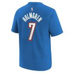 Nike Kids' Oklahoma City Thunder Chet Holmgren #7 Icon Name & Number T-Shirt - Thumbnail 1 of 2