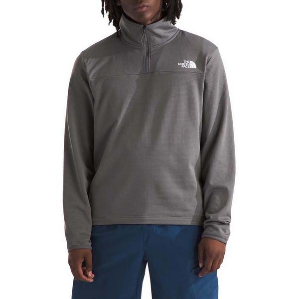 Men's The North Face Cedar Trail Grid Fleece 1/4 Zip Pullover 2XLarge Smoked Pearl