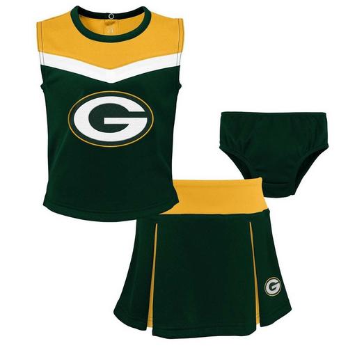 Genuine Stuff Toddler Girls' Green Bay Packers Spirit Cheer Set - Primary Image