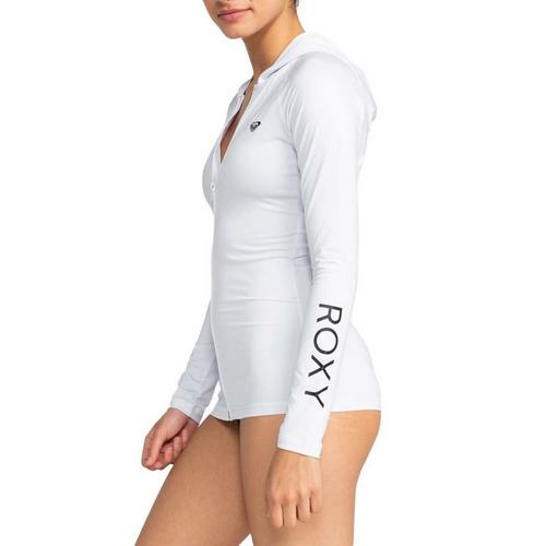 Women's Roxy New Essentials Hooded Long Sleeve Zip-Up Hoodie Swim Cover Up - Primary Image