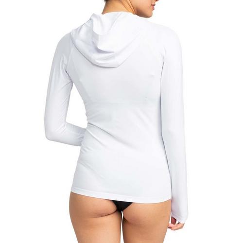 Women's Roxy New Essentials Hooded Long Sleeve Zip-Up Hoodie Swim Cover Up - Primary Image
