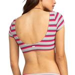 Women's Roxy Paraiso Stripe Cropped Swim Bikini Top - Thumbnail 3 of 3