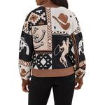 Women's Wrangler Western Cropped V-Neck Cardigan - Thumbnail 3 of 3