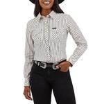 Women's Wrangler Tie Neck Blouse Long Sleeve Button Up Shirt - Thumbnail 2 of 5