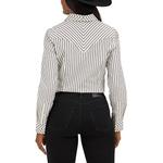 Women's Wrangler Tie Neck Blouse Long Sleeve Button Up Shirt - Thumbnail 3 of 5