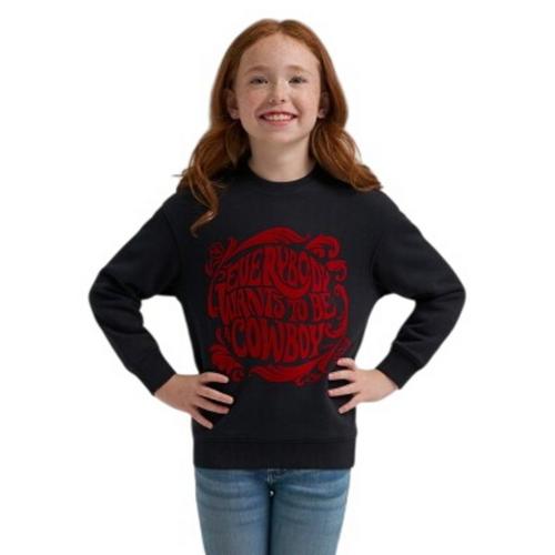 Girls' Wrangler Everybody Cowboy Crewneck Sweatshirt - Primary Image