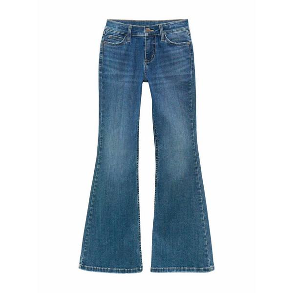 Girls' Wrangler Bespoke Flare Jeans Blue 6X Slim