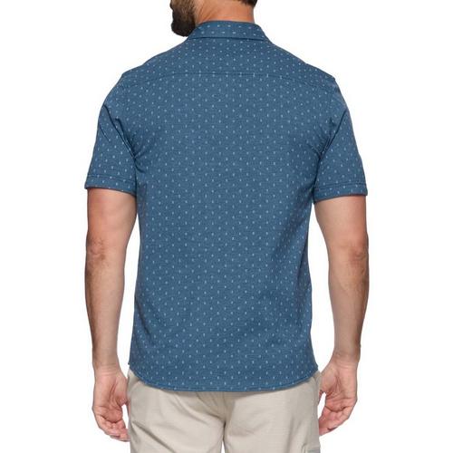 Men's Flag & Anthem Fulton Geo Print Knit Button Up Shirt - Primary Image