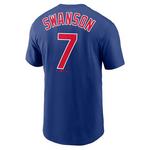 Nike Chicago Cubs Dansby Swanson #7 2023 Name & Number T-Shirt - Thumbnail 1 of 2