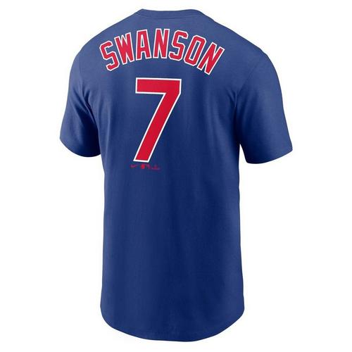 Nike Chicago Cubs Dansby Swanson #7 2023 Name & Number T-Shirt - Primary Image