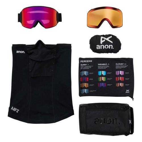Anon M4 Cylindrical Snow Goggles + Bonus Lens & MFI Face Mask - Primary Image