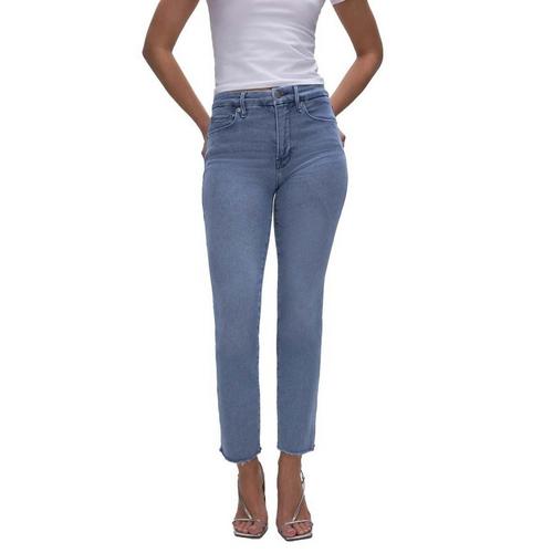 Women's GOOD AMERICAN Good Split Straight Ankle Jeans - Primary Image