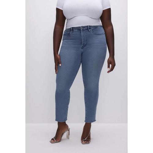 Women's GOOD AMERICAN Good Split Straight Ankle Jeans - Primary Image