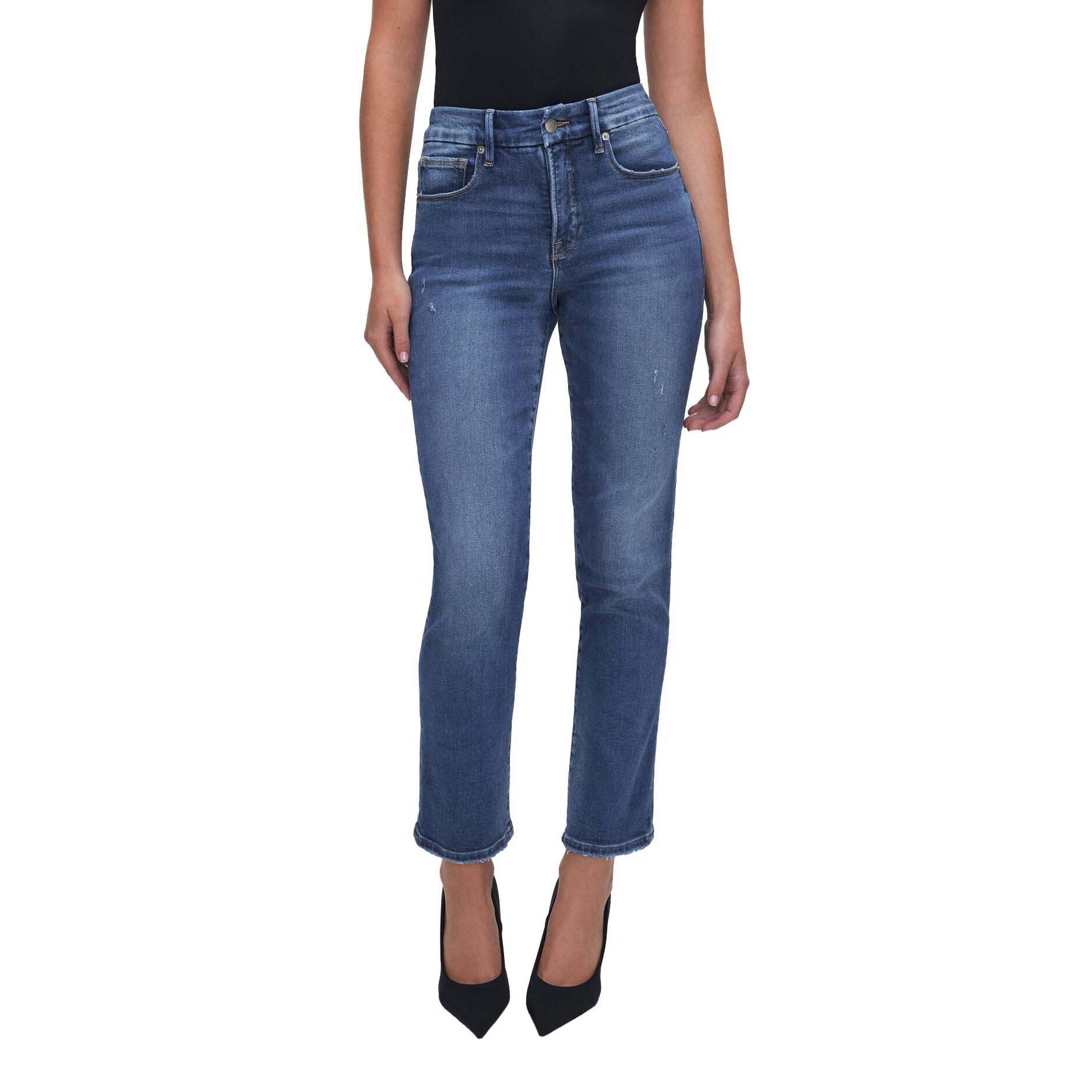 Women's GOOD AMERICAN Good Legs Light Compression Slim Fit Straight Jeans