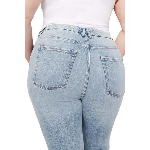 Women's GOOD AMERICAN Good Classic Slim Fit Straight Jeans - Primary Image