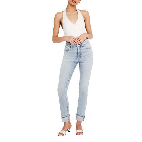 Women's GOOD AMERICAN Good Classic Slim Fit Straight Jeans - Primary Image