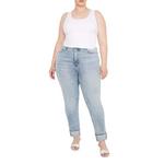 Women's GOOD AMERICAN Good Classic Slim Fit Straight Jeans - Thumbnail 7 of 11