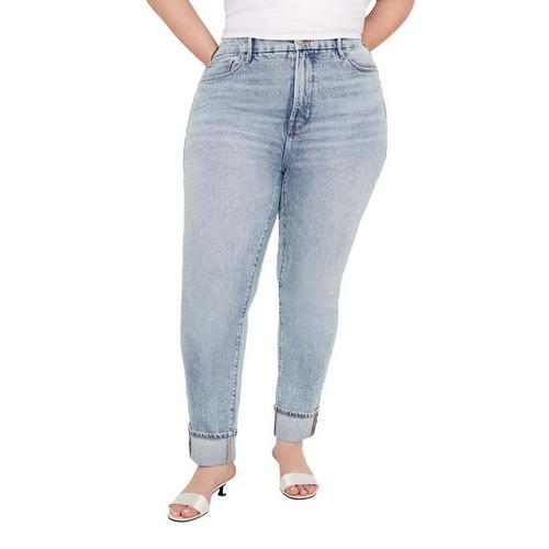 Women's GOOD AMERICAN Good Classic Slim Fit Straight Jeans - Primary Image