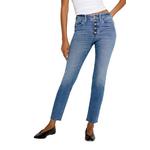 Women's GOOD AMERICAN Good Classic Slim Fit Straight Jeans - Thumbnail 1 of 5