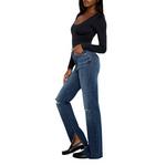 Women's GOOD AMERICAN Good Boy Slit Slim Fit Straight Jeans - Thumbnail 2 of 7
